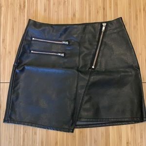 Black Faux leather Skirt